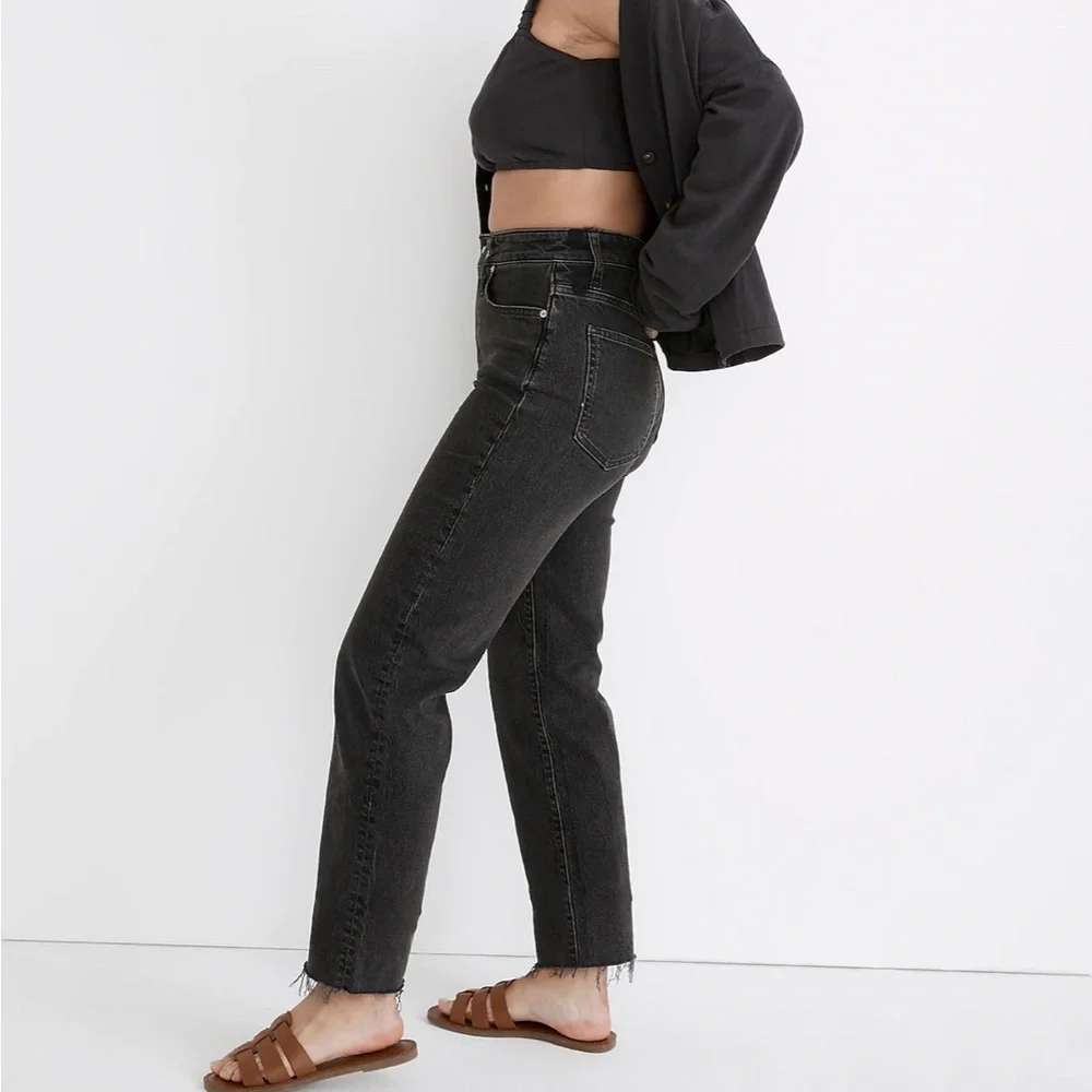 Madewell | NWT The Perfect Vintage Straight Jean Size 26 in Black - Picture 2 of 8